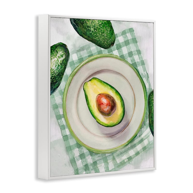 Stupell Delicious Avocado on Plate Framed Giclee Art Design By Lil' Rue