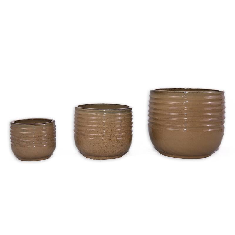Modern Ceramic Flowerpot (Set of 3)