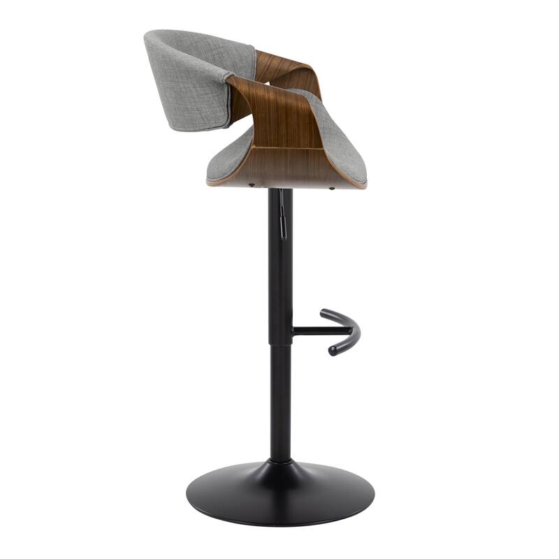 Carson Carrington Sauda Adjustable Bar Stool with Rounded T Footrest (Set of 2)