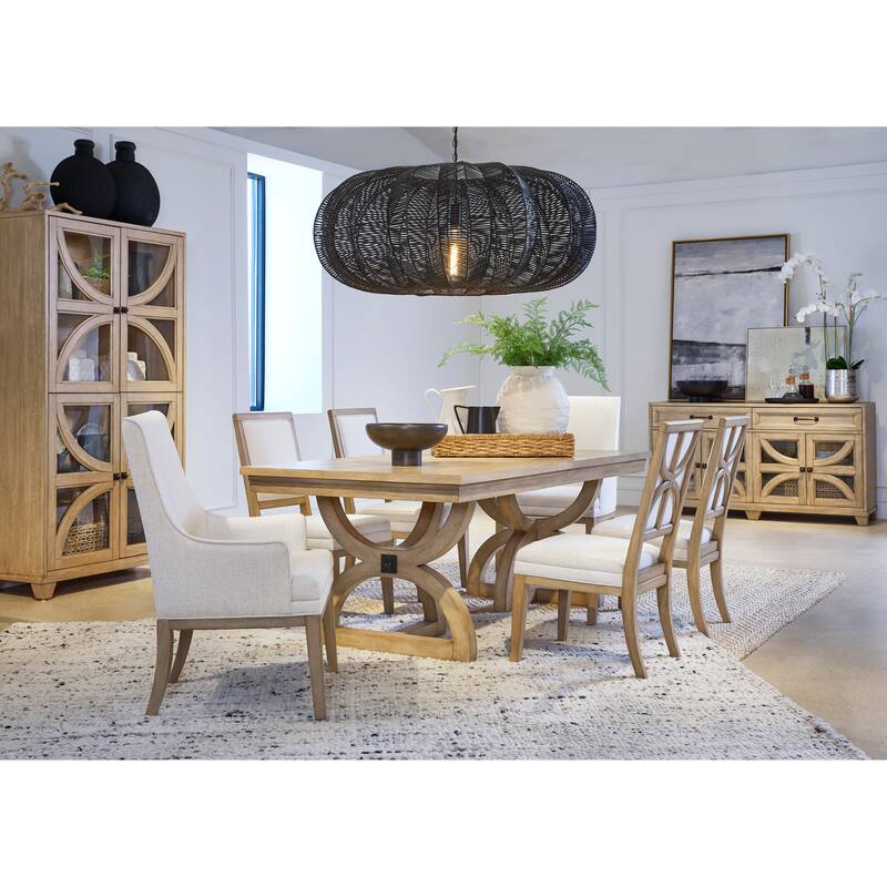 Magnussen Home Coventry Honey Maple Upholstered Side Chair Two Pack - 20''W x 23.63''D x 37.88''H