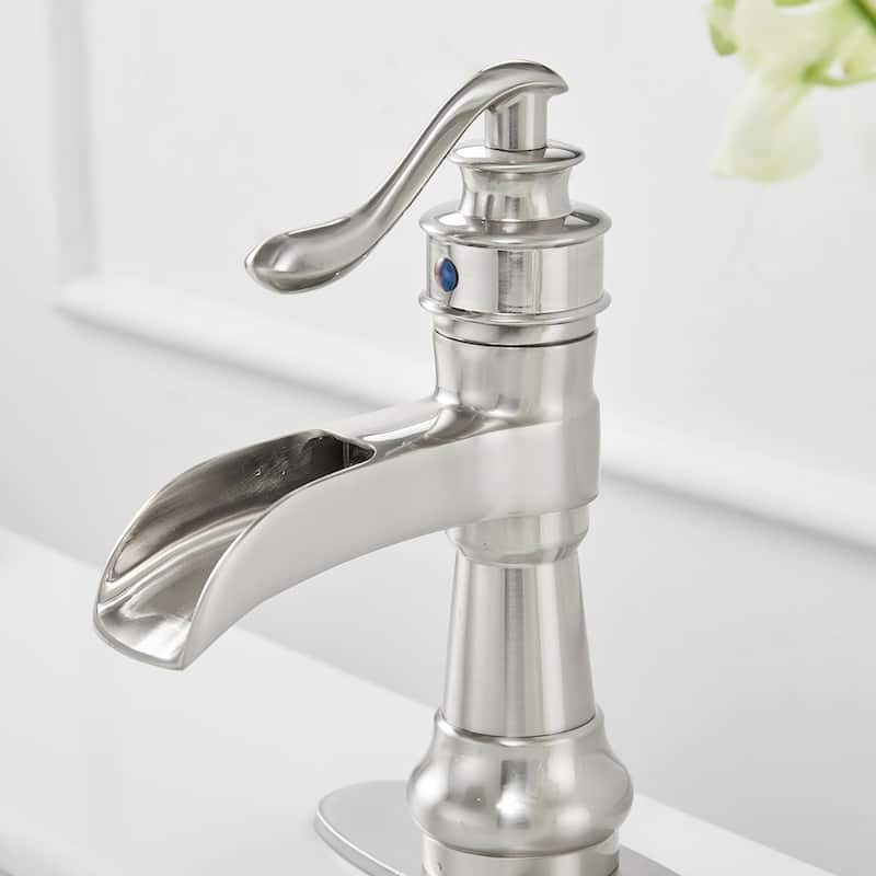 Vessel Sink Centerset Nickel Bathroom Faucet