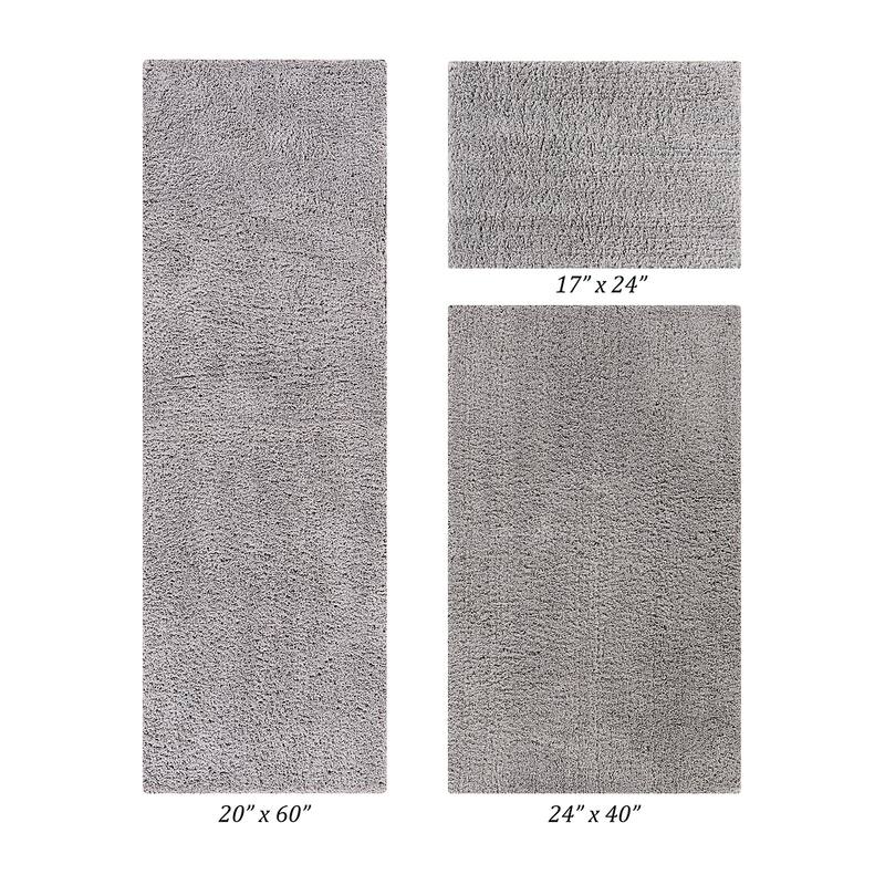 Better Trends Bath Rug Set 100% Micro Polyester Tufted Anti-Skid Latex Backing Bathroom Rugs for Shower, Sink Mats Micro Plush