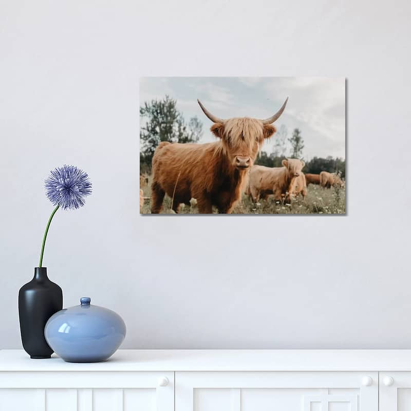 iCanvas "Highland Cow" by Chelsea Victoria Canvas Print - 12x18x1.5