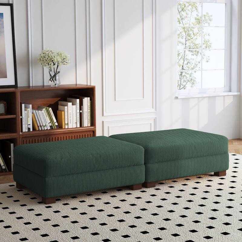 Modern Rectangular Ottoman Foot Rest Stool for Couch