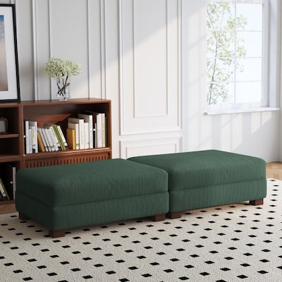 Modern Rectangular Ottoman Foot Rest Stool for Couch