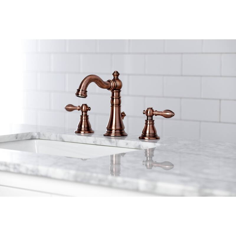 Kingston Brass American Classic 8 in. Widespread Bathroom Faucet in Antique Copper