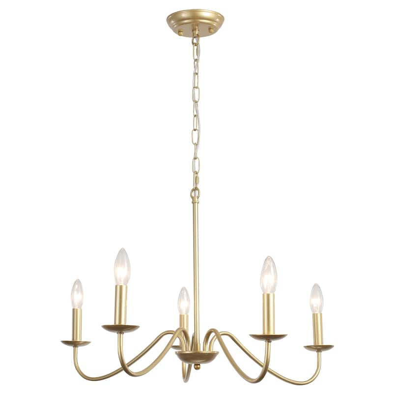 5-Light Farmhouse Chandeliers for Living Room Foyer Hallway Dining Room