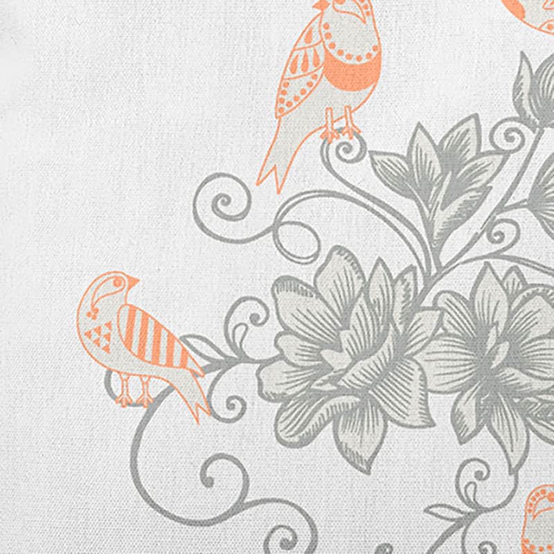 Birds And Flowers Decorative Throw Pillow