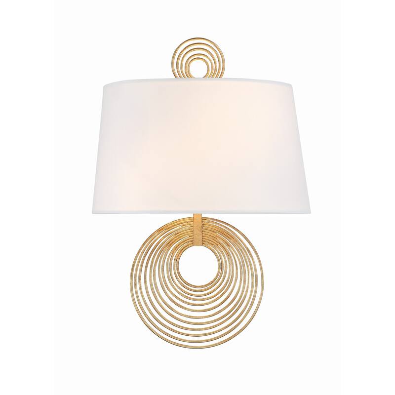 Crystorama Lighting Group DOR-B7702 Doral 2 Light 14" Tall Wall Sconce - Renaissance Gold