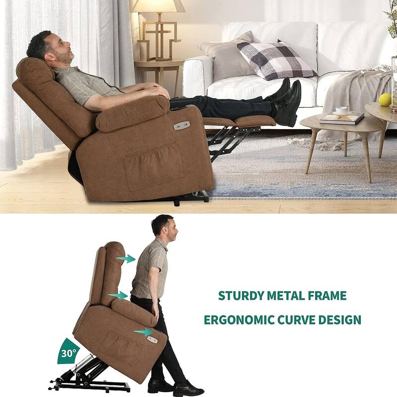 Moasis Fabric Power Lift Recliner Chair for Elderly