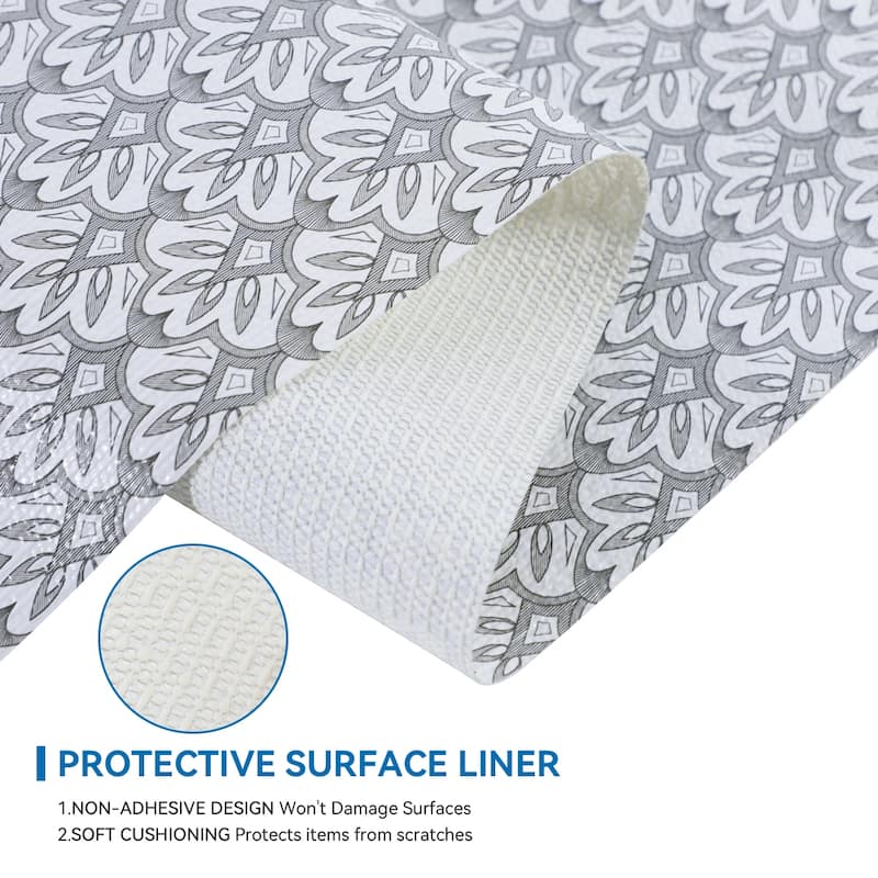 Ray Star Gray Floral Shelf liner Independence Day 18x96 12×120 In