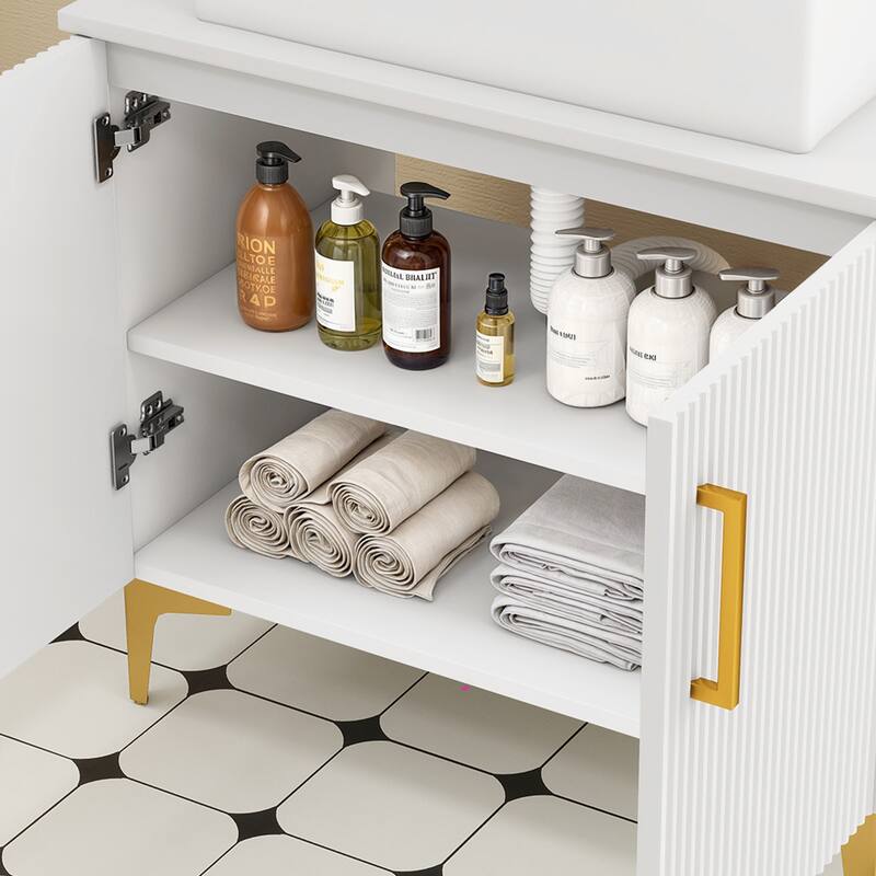 Moasis 24 Inch/30Inch Bathroom Vanity Storage Cabinet Vanity with Counter Top Sink