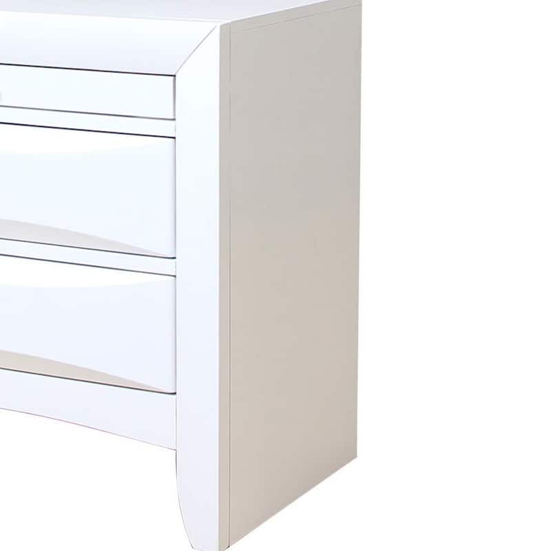 Contemporary 3 Drawer Wood Nightstand