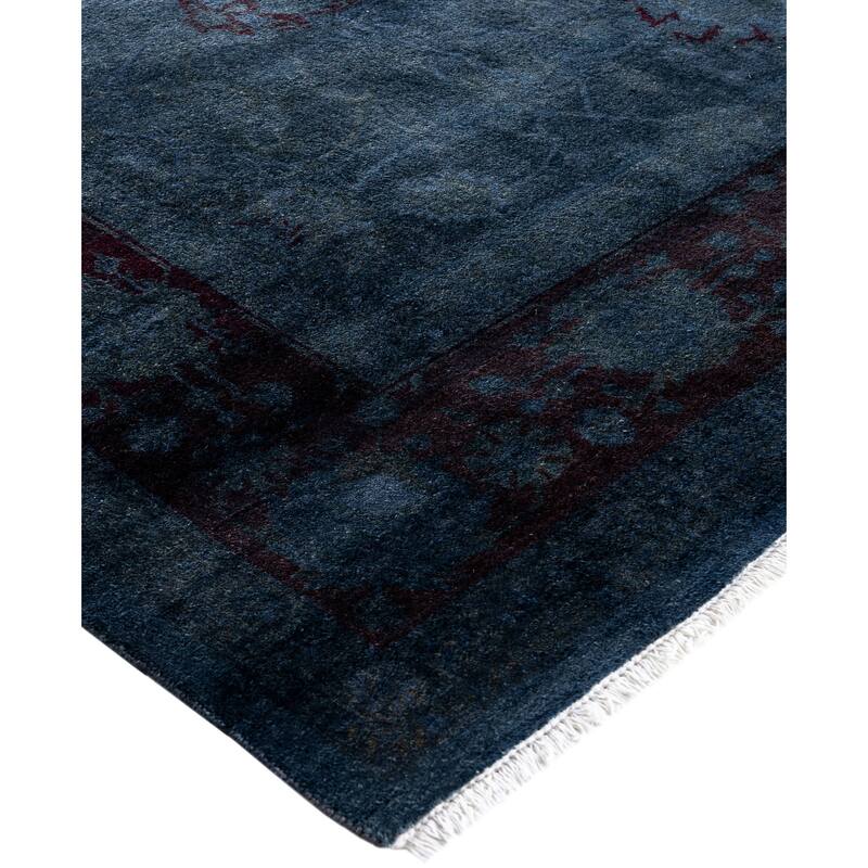Overdyed One-of-a-Kind Hand-Knotted Area Rug - Gray - 6' 2" x 9' 3"