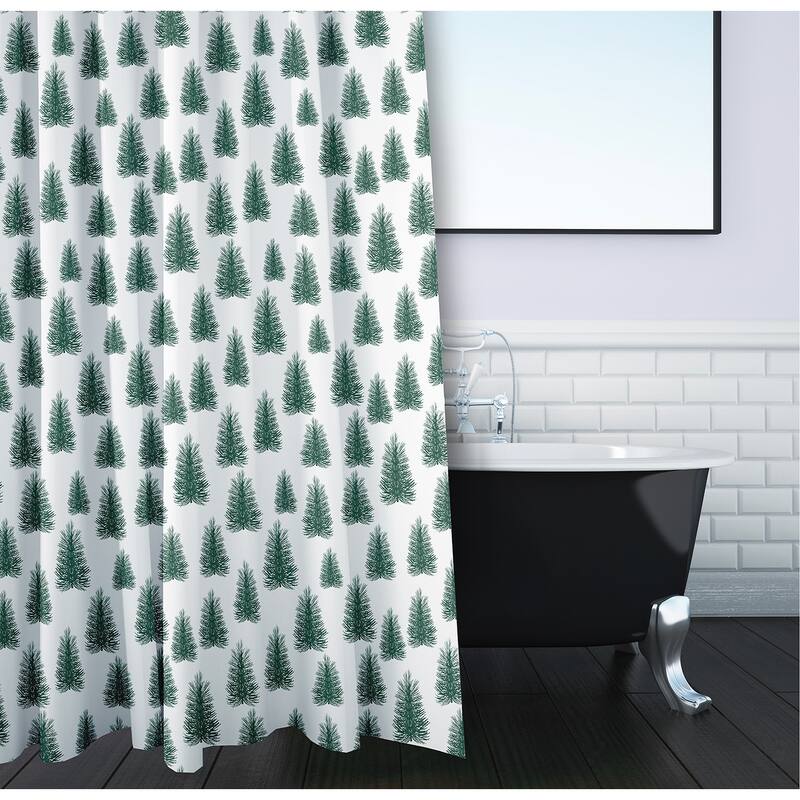 Christmas Trees Pattern Shower Curtain
