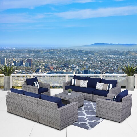 Kensington 9 Piece Sofa Seating Group with Cushions