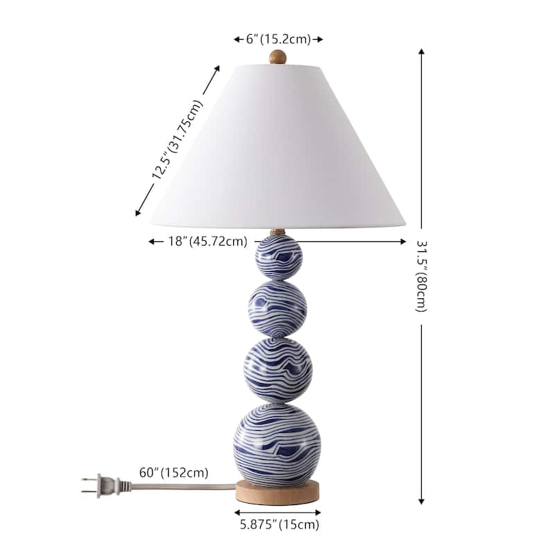 SAFAVIEH Couture Juniper, 32-inch, Table Lamp - 18"W x 18"D x 32"H