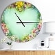 preview thumbnail 1 of 8, Designart 'Vintage Flowers with Heart Shape' Oversized Traditional Wall CLock 23 in. wide x 23 in. high
