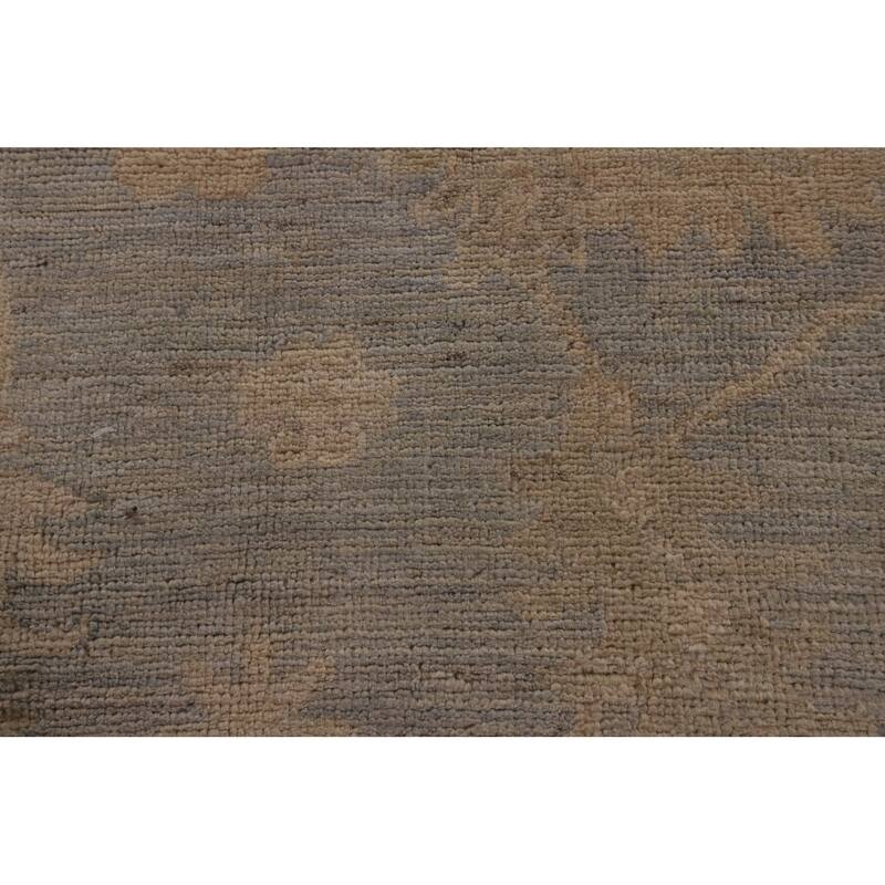 Earth Tone Oushak Vegetable Dye Area Rug Hand-Knotted Wool Carpet - 6'9" x 8'3"