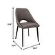 preview thumbnail 44 of 83, Amalfi Mid-Century Modern Upholstered Dining Chair - Open Back Side Chair with Metal Legs for Kitchen, Dining Room & Living Room