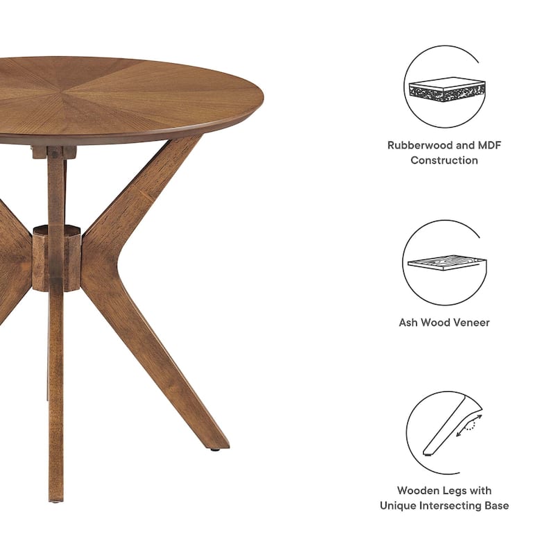 Crossroads 24" Round Wood Side Table - 24" x 24"