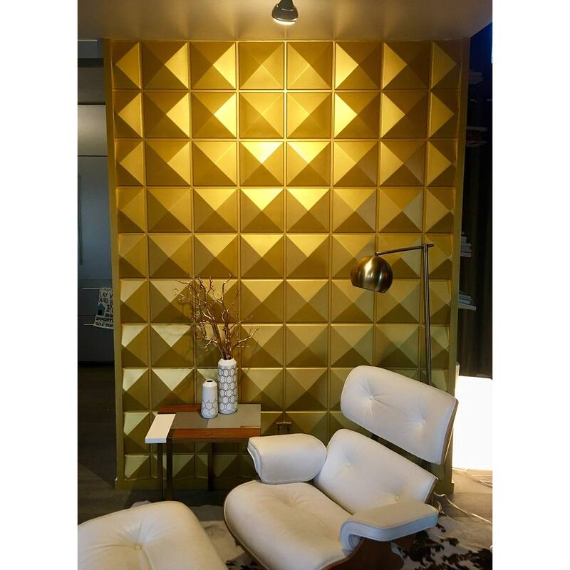 Art3d 3D Wall Panels PVC Pyramid Design (32 Sq.Ft)