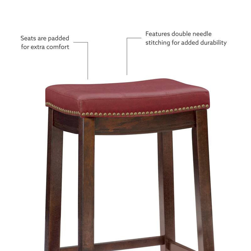3-Piece Counter Table and Stools - 47.25" - Brown and Red
