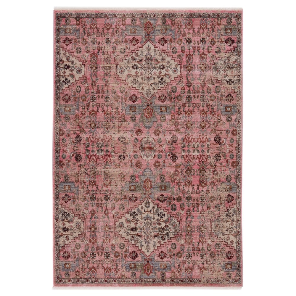 Kerta Medallion Pink/ Beige Area Rug