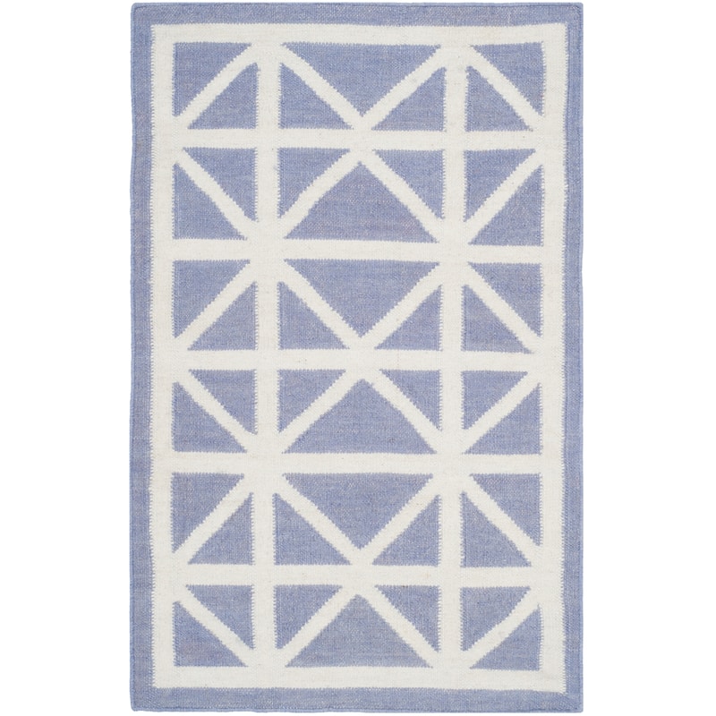SAFAVIEH Handmade Flatweave Dhurries Vistina Modern Moroccan Wool Rug - 2'6" x 4' - Purple/Ivory