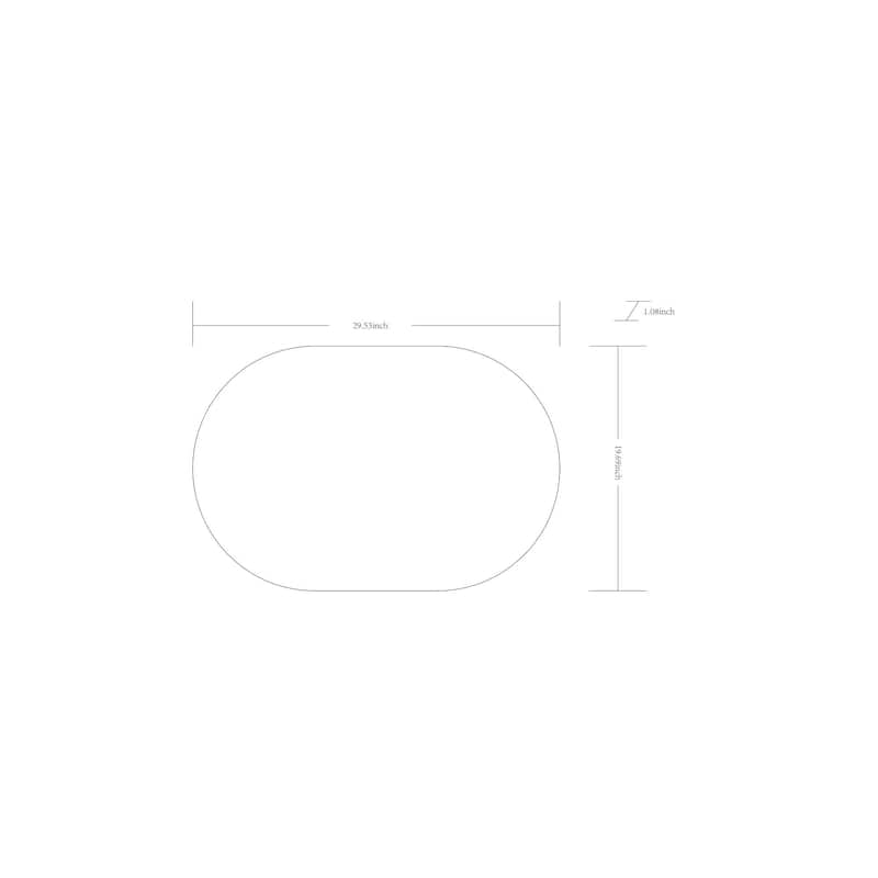 Livabliss Aranya Modern Aluminum Oval Pill-Shaped Accent Mirror