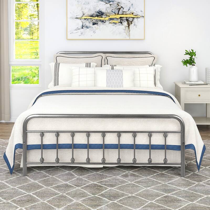 Queen Size Metal Platform Bed Frame