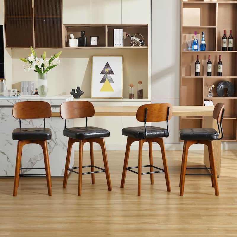 Swivel Bar Stool Set of 2/3/4 with Back Support
