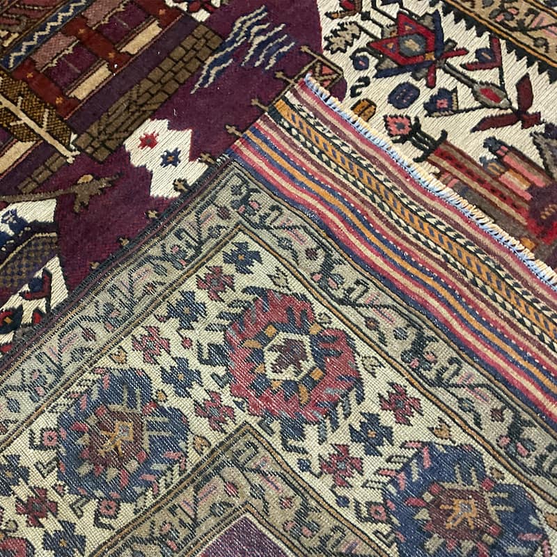 HERAT ORIENTAL Handmade Soumak Wool Rug - 4'4" x 6'