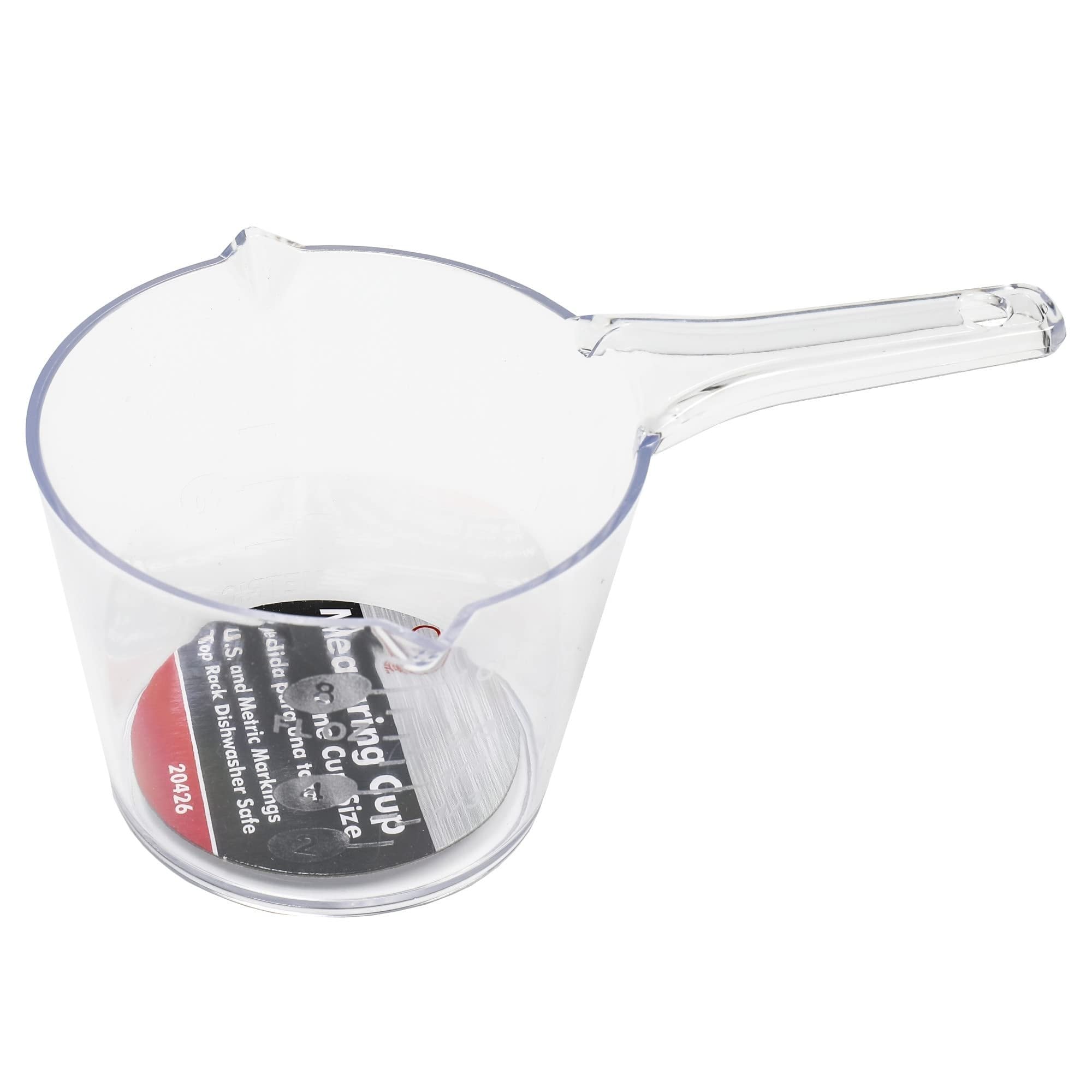 Chef Craft 1 Cup Capacity Clear Plastic Measuring Cup, includes US and Metric Graduations