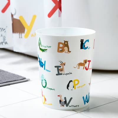 Animal Alphabet Wastebasket