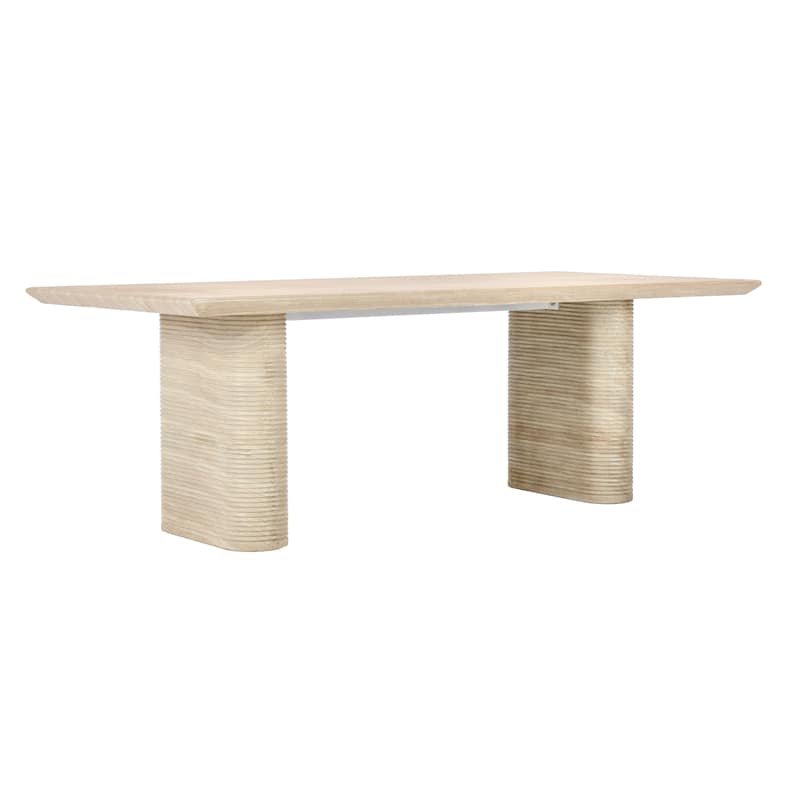 Classic Home Aiden 87" Outdoor Dining Table in Beige
