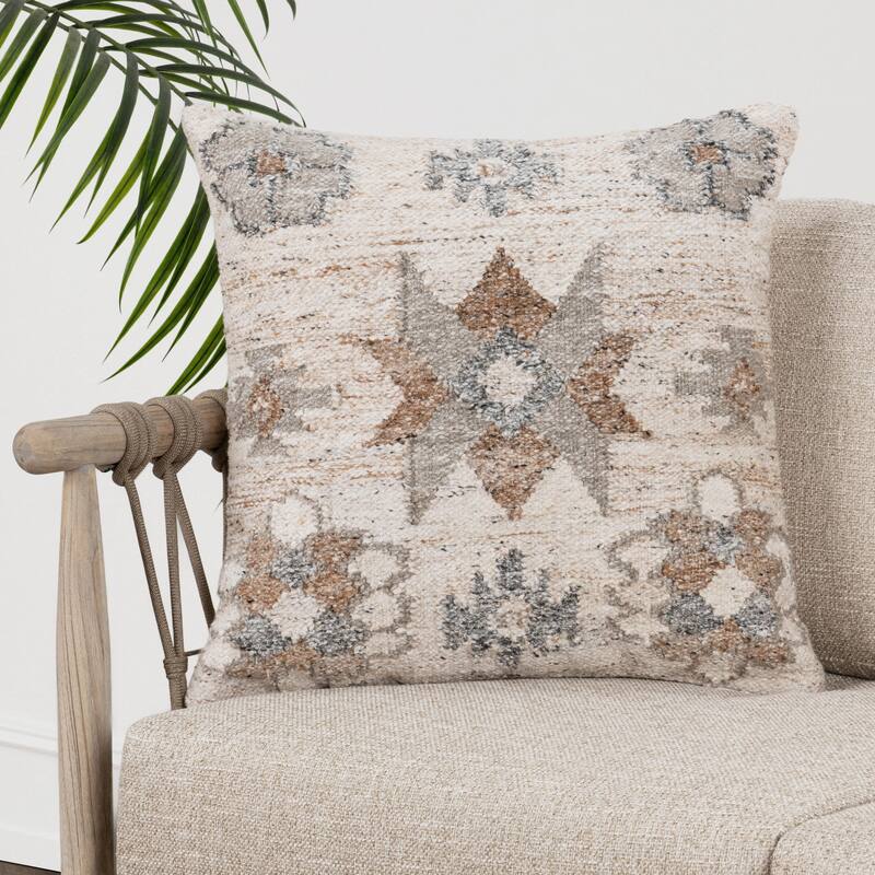 Villa by Classic Home Ardeth Fabric Throw Pillow - Polyester - 22x22 - Accent - Multicolor