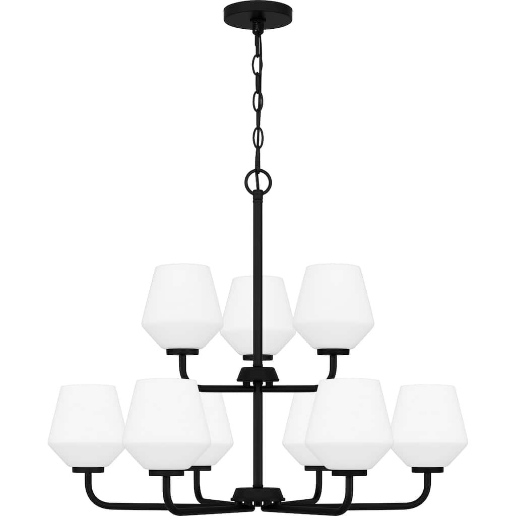 Nielson 9-Light Matte Black Chandelier