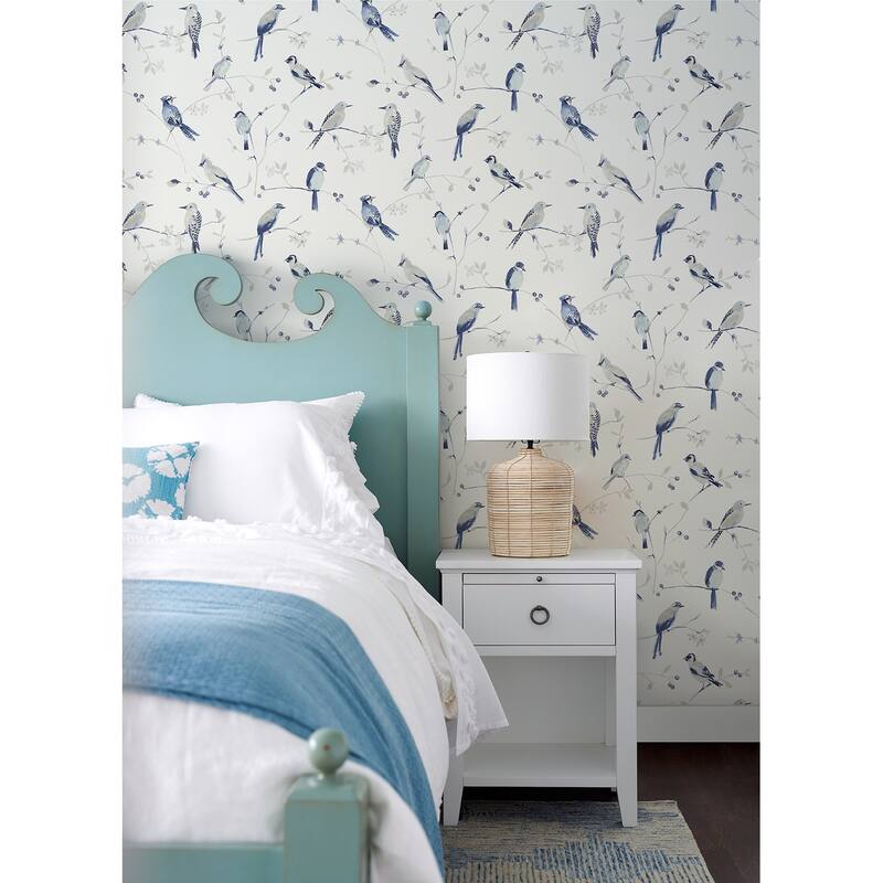 Chesapeake Birdsong Blue Trail Wallpaper