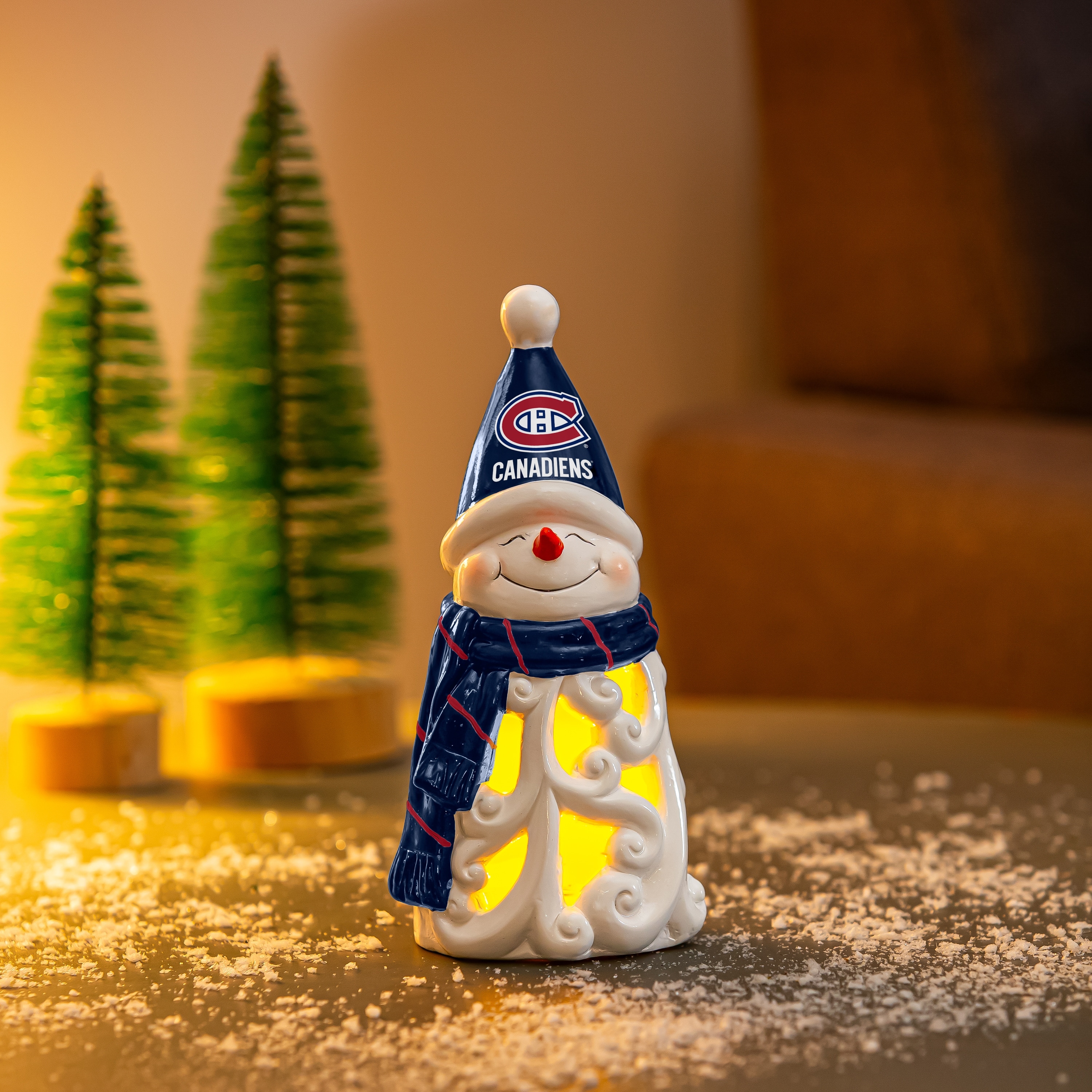 Montreal Canadiens Snowman LED Garden Statuary, 8"