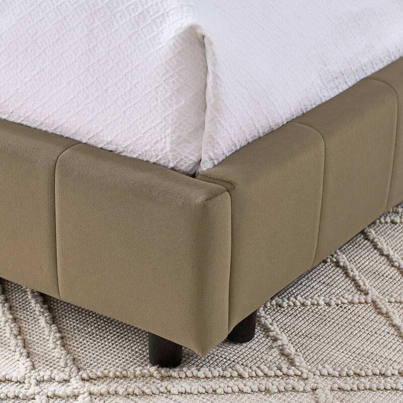 Upholstered Tufted Bed Frame Velvet Fabric Daybed
