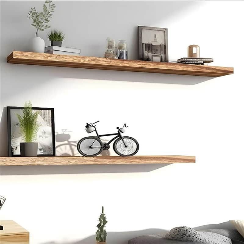 Wall Mounted Farmhouse Wooden Wall Shelf - 36"D x 6"W x 4"H