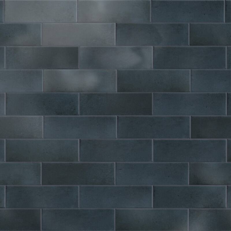 Merola Tile Coco Glossy Blue Night 2" x 5-7/8" Porcelain Wall Tile