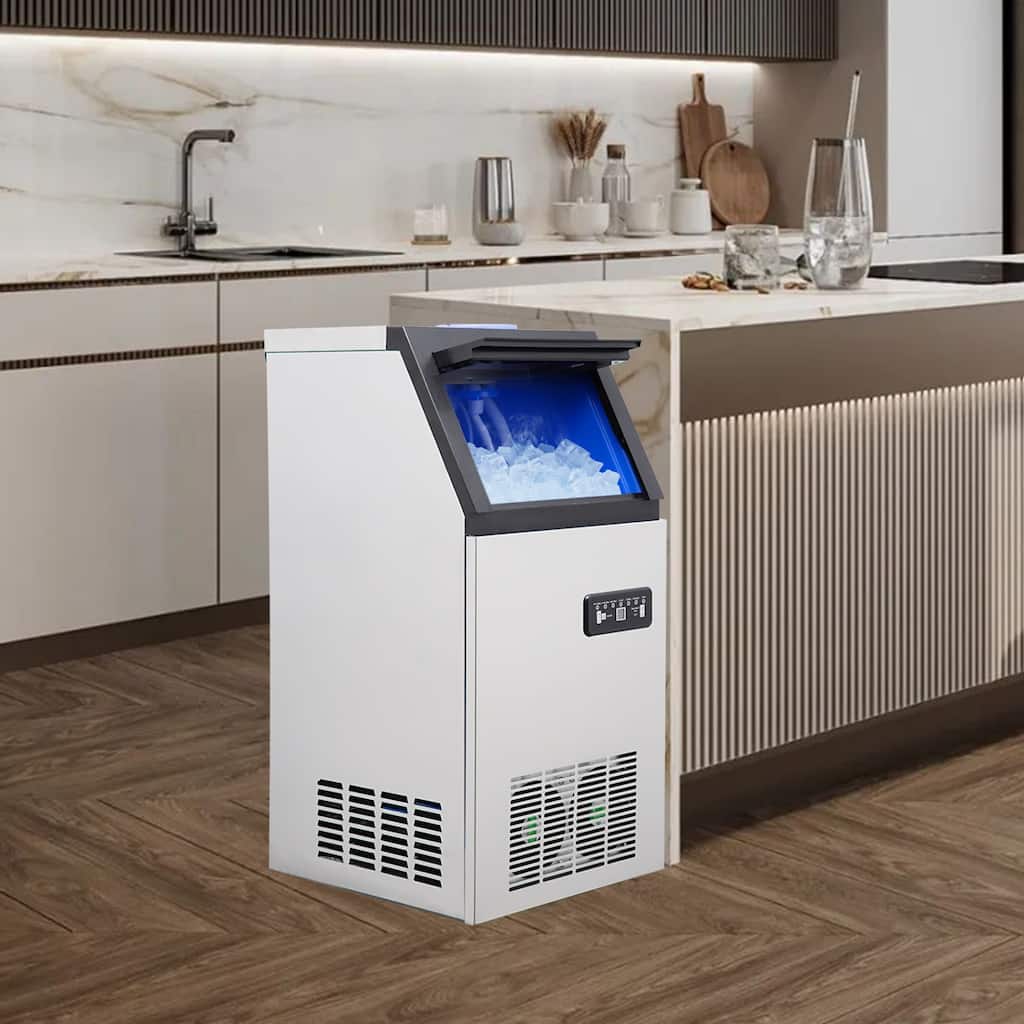 Commercial Ice Maker Machine, Freestanding Ice Maker includes Scoop for Home Office Restaurant Bar