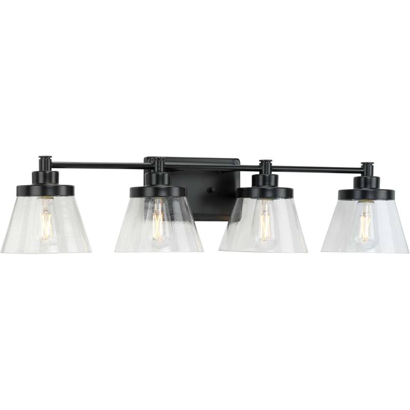 Progress Lighting P300351 Hinton 4 Light 34" Wide Bathroom Vanity - Matte Black