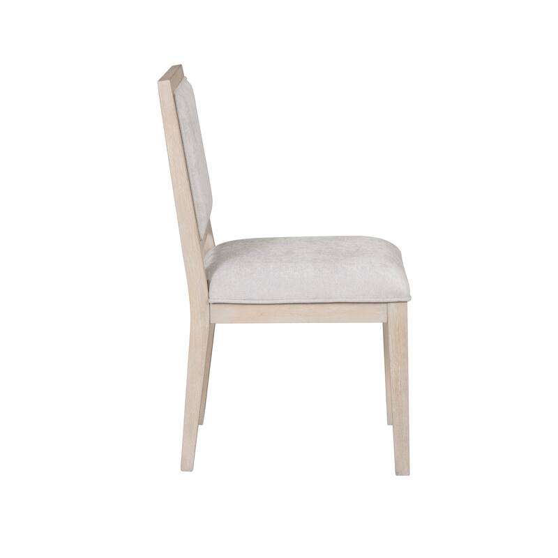 Furniture of America Durem II Modern 7-Piece Solid Wood 86-inch Dining Table Set