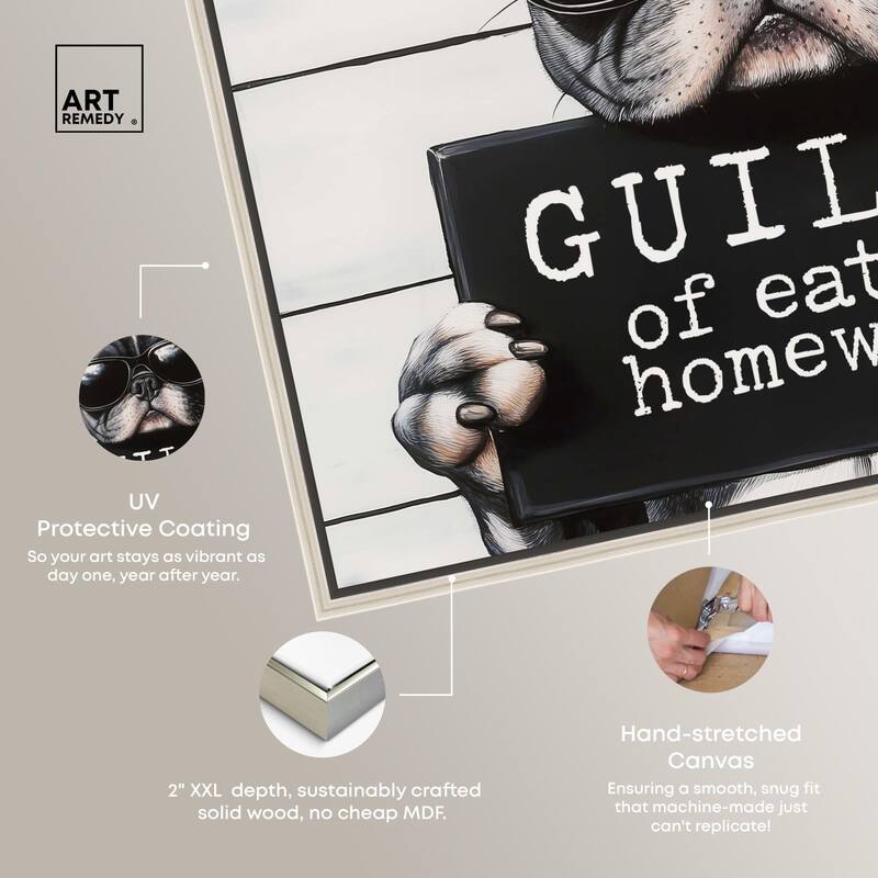Guilty of Eating Homework Canvas by Art Remedy