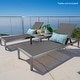 preview thumbnail 1 of 52, Cape Coral Outdoor Aluminum Chaise Lounge (Set of 2) by Christopher Knight Home - 77.56" D x 25.20" W x 11.80" H Grey
