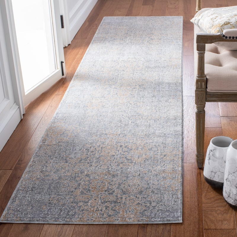 SAFAVIEH Webster Kadi Vintage Rug - 2'6" x 10' Runner - Grey/Beige