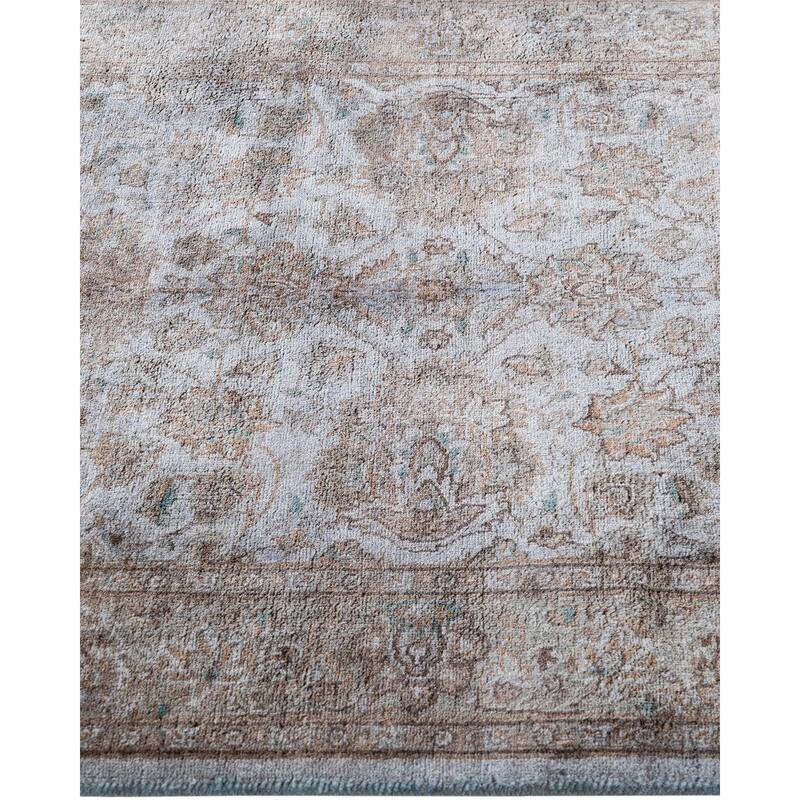 Fine Vibrance One-of-a-Kind Hand-Knotted Runner Rug - Gray, 2' 7" x 10' 7" - 2' 7" x 10' 7"